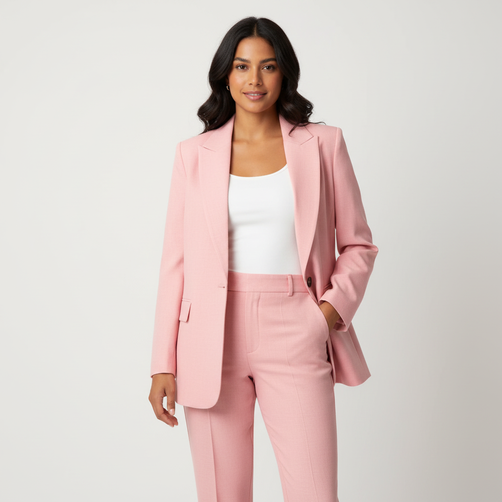 Tweedelige set roze vooraanzicht Jasmijn